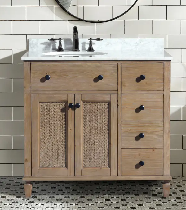AKB-ANNIE-36-WEATHFIR Ari Bath Annie 36" Bathroom Vanity Weathered Fir