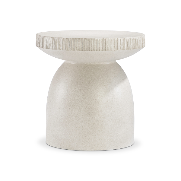 Bernhardt Antibes Pedestal Side Table in Beige