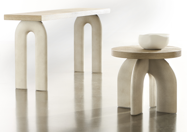 350913 Bernhardt Antibes Arched Leg Console Table