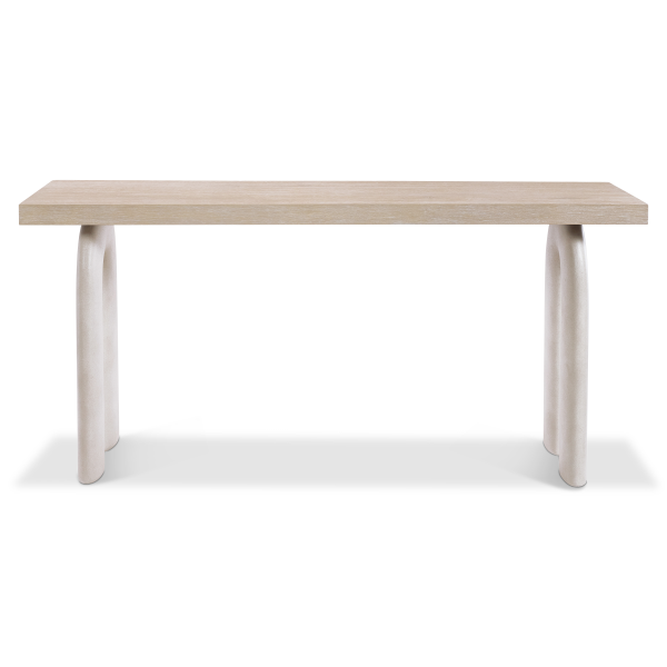 350913 Bernhardt Antibes Arched Leg Console Table In Brown 3