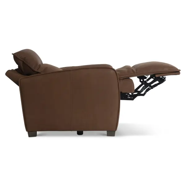 382rlo Bernhardt Sorrento Leather Power Motion Chair In Brown 5