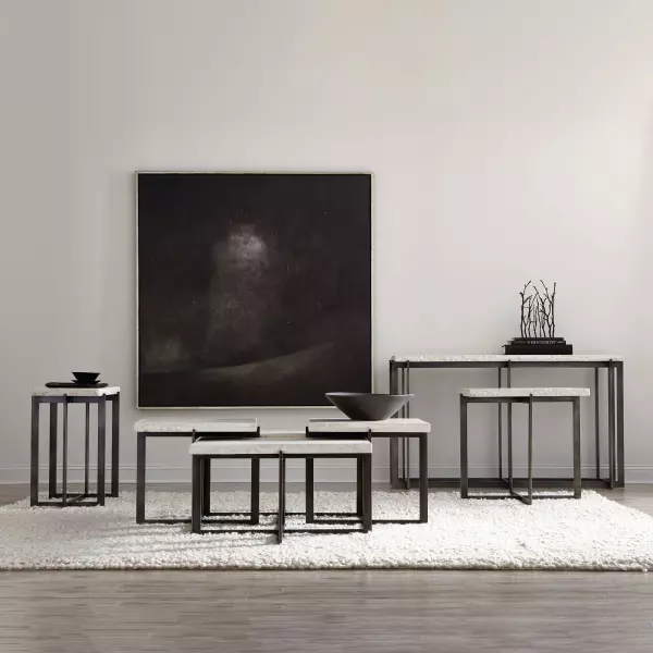 510911 Bernhardt Hathaway Metal Console Table