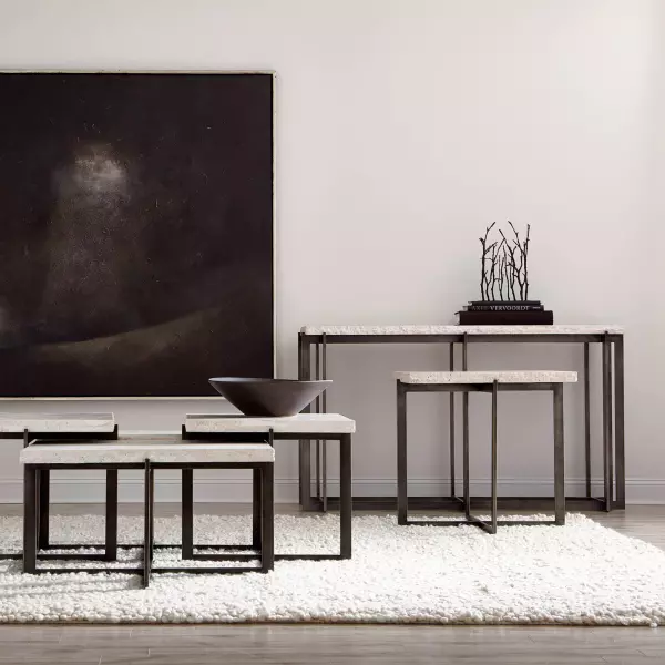 510011 Bernhardt Hathaway Metal Bunching Cocktail Table