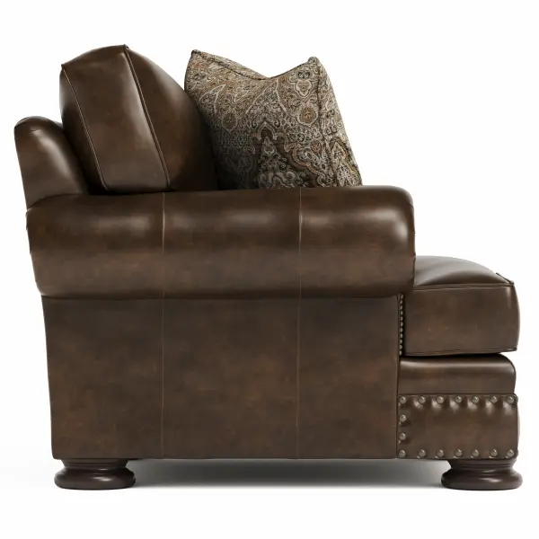 5372lo Bernhardt Foster Leather Chair In Brown 2