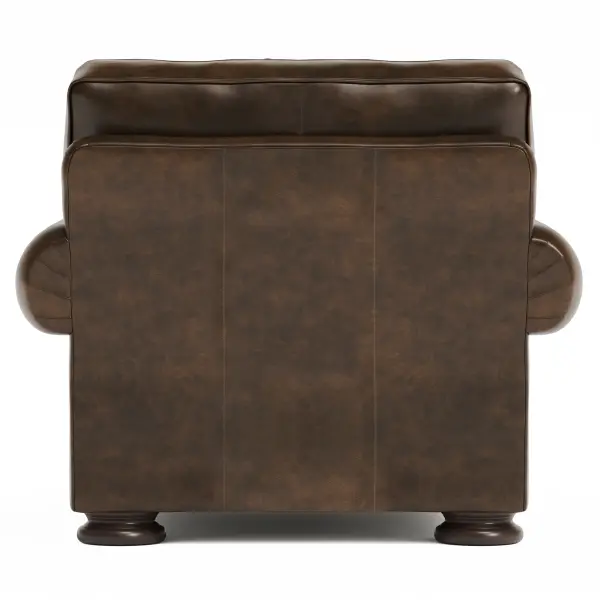 5372lo Bernhardt Foster Leather Chair In Brown 4