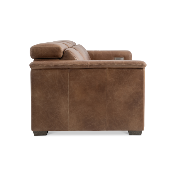 9567rho Bernhardt Lioni Leather Power Motion Sofa In Brown 4