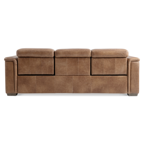 9567rho Bernhardt Lioni Leather Power Motion Sofa In Brown 6