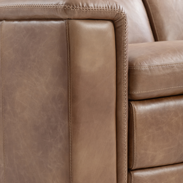 9567rho Bernhardt Lioni Leather Power Motion Sofa In Brown 8