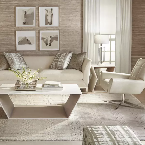 B1391 Bernhardt Casale Fabric Ottoman 5