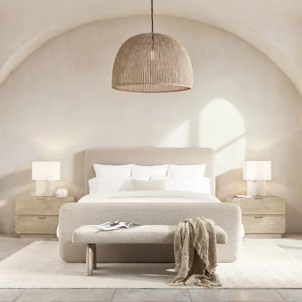 350506 Bernhardt Antibes Bench in Beige