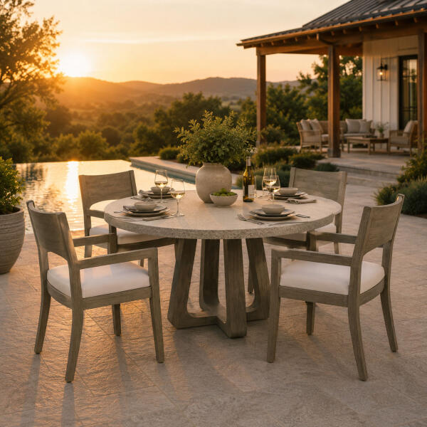 K2009 Bernhardt Trouville 60-inch Round Outdoor Dining Table