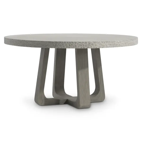 K2009 Bernhardt Trouville Round Outdoor Dining Table In Gray 4