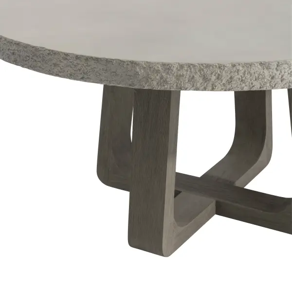 K2009 Bernhardt Trouville Round Outdoor Dining Table In Gray 5