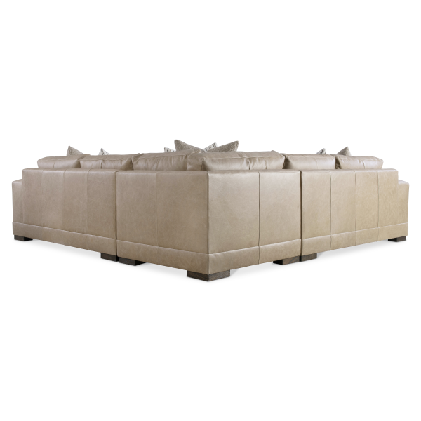K2090 Bernhardt Lars Leather 3 Piece Sectional In Brown 3