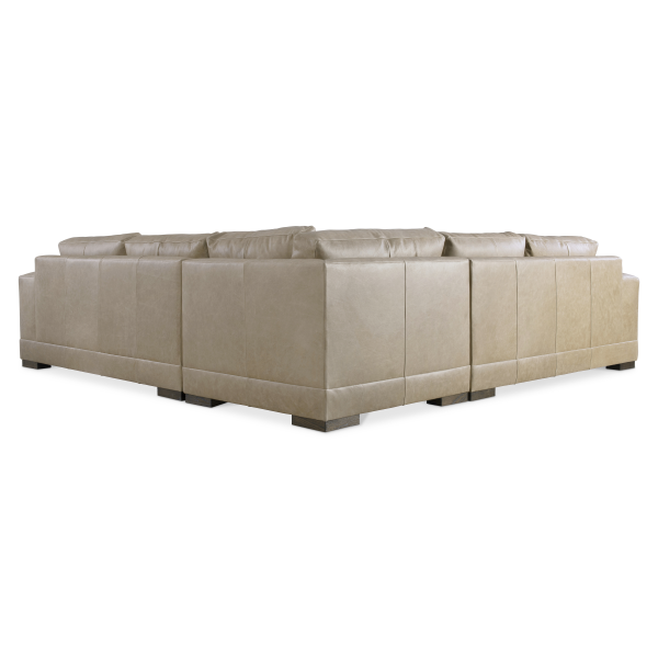 K2090 Bernhardt Lars Leather 3 Piece Sectional In Brown 6