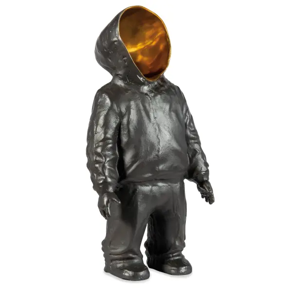 BI-6050-0156 Vintage Inspired Space Astronaut Sculpture in Black and Gold by BOBO