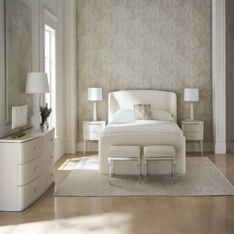 CLA-022-101 Caracole Soft Embrace - Queen Bed White