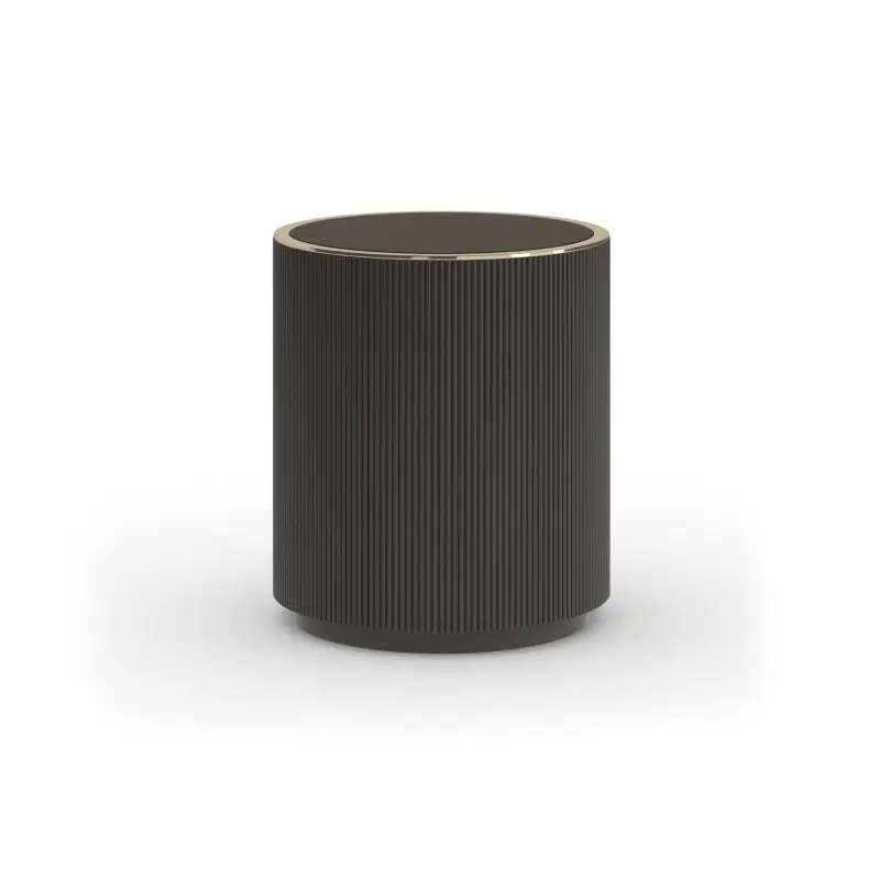 CLA-024-418 Caracole Love Round End Table - Dark Chocolate Reeded
