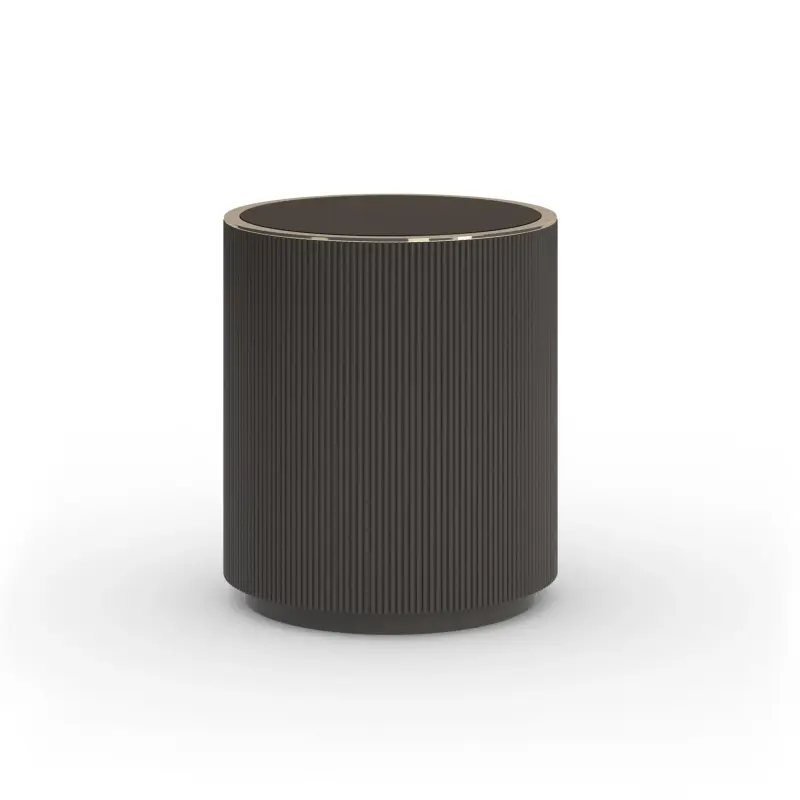 CLA-024-418 Caracole Love Round End Table - Dark Chocolate Reeded