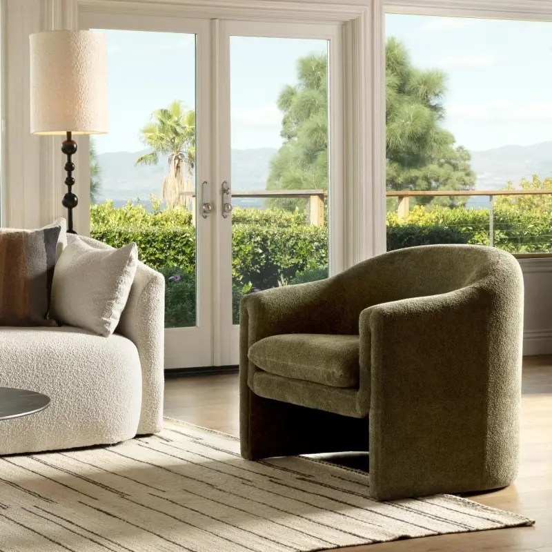 DOV34036-GREN Alvar Occasional Chair in Charlotte Olive Upholstery