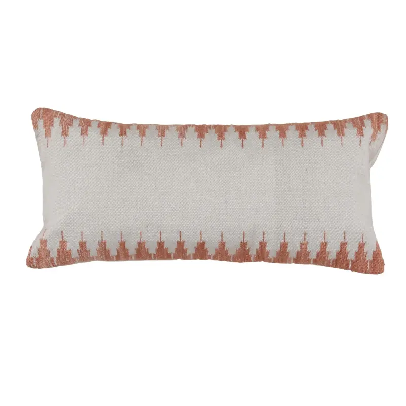 DOV6877-TRIV Sarek Outdoor Handwoven PET Yarn Pillow in Terracotta