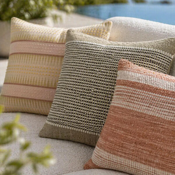 64093 Uttermost Backgammon Petal Outdoor Pillow in Pink and Yellow