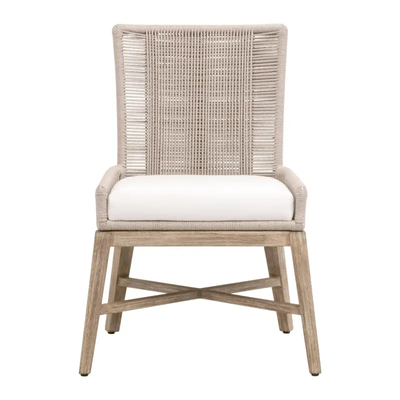 6859.OYS/LPPRL/NG Overlay Dining Chair in LiveSmart Peyton Pearl fabric, Set of 2 by Essentials For Living
