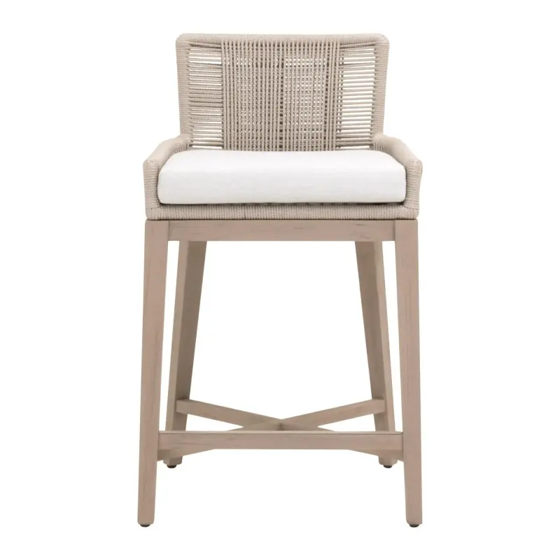 6859CS.OYS/WHT/W-ET Overlay Outdoor Counter Stool by Essentials For Living in Performance White Speckle