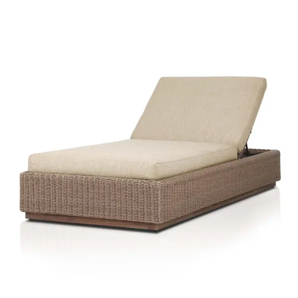 243356-001 Four Hands Lorelei Outdoor Chaise in Alessi Buff