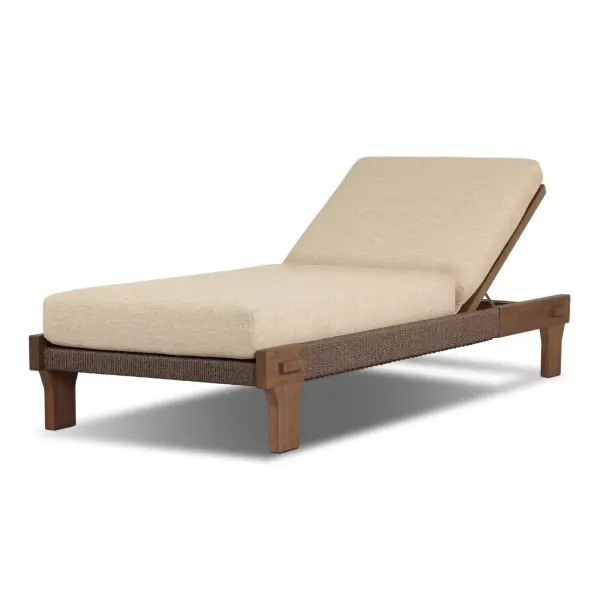 248164-002 Four Hands Moxie Outdoor Chaise in Ellor Beige