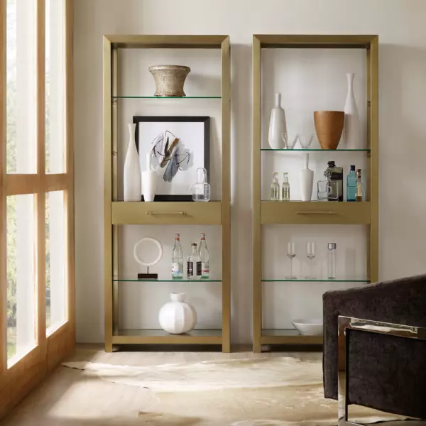 1600-10445-MTL1 Curata Bunching Bookcase