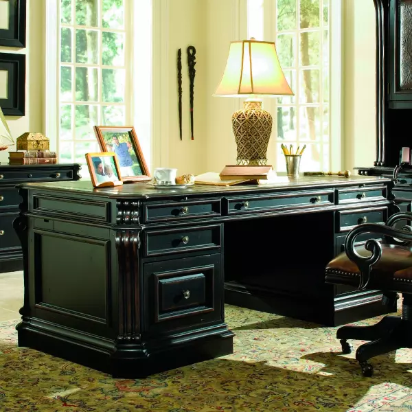 370-10-563 Telluride 76'' Executive Desk w/Wood Panels
