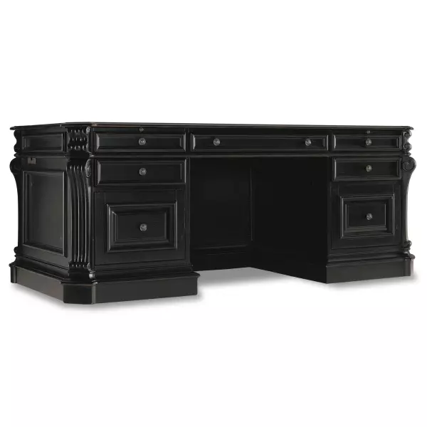 370-10-563 Telluride 76'' Executive Desk w/Wood Panels
