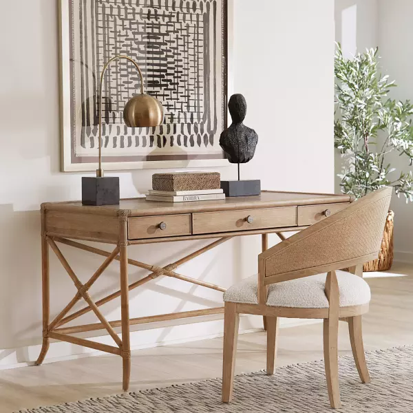 6950-10458-80 Retreat Pole Rattan Writing Desk