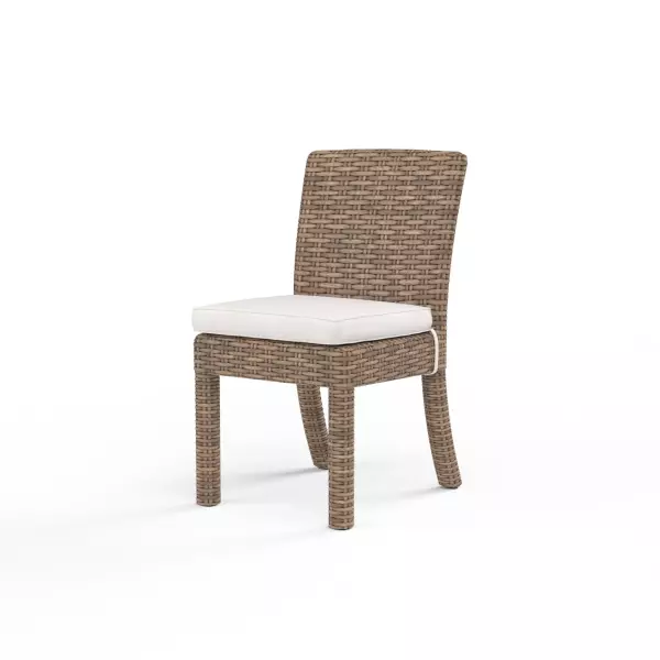 SW1701-1A-FLAX-STKIT Havana Armless Dining Chair In Canvas Flax with Self Welt
