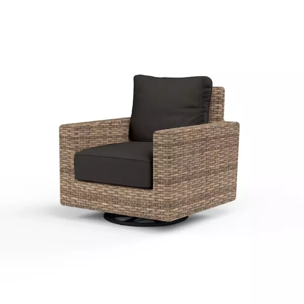 SW1701-21SR-48085 Havana Swivel Club Rocker in Spectrum Carbon with Self Welt