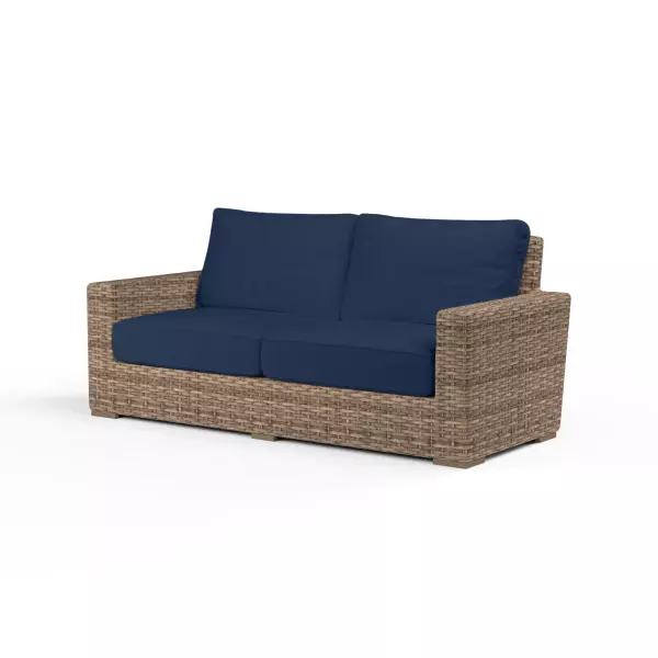 SW1701-22-48080 Havana Loveseat in Spectrum Indigo with Self Welt