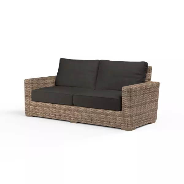 SW1701-22-48085 Havana Loveseat in Spectrum Carbon with Self Welt