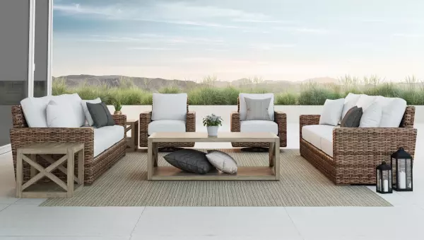 SW1701-23-5404 Havana Sofa in Canvas Natural with Self Welt