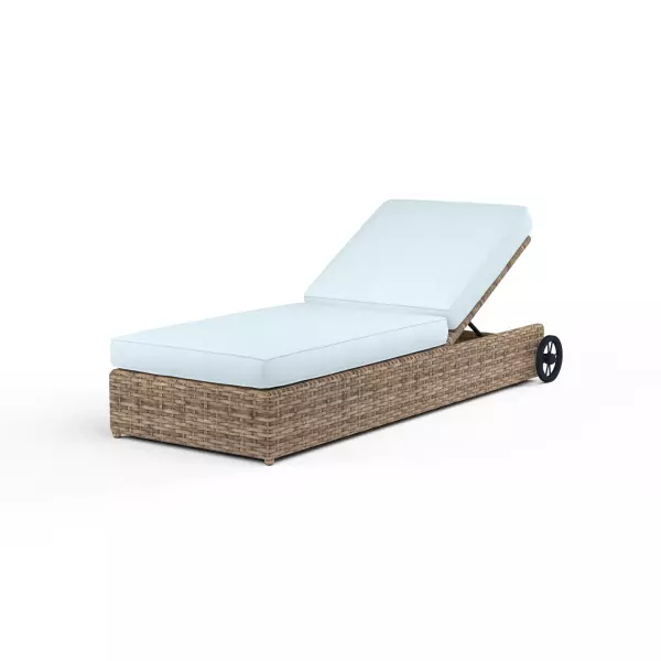 SW1701-9-14091 Havana Adjustable Chaise in Canvas Skyline with Self Welt