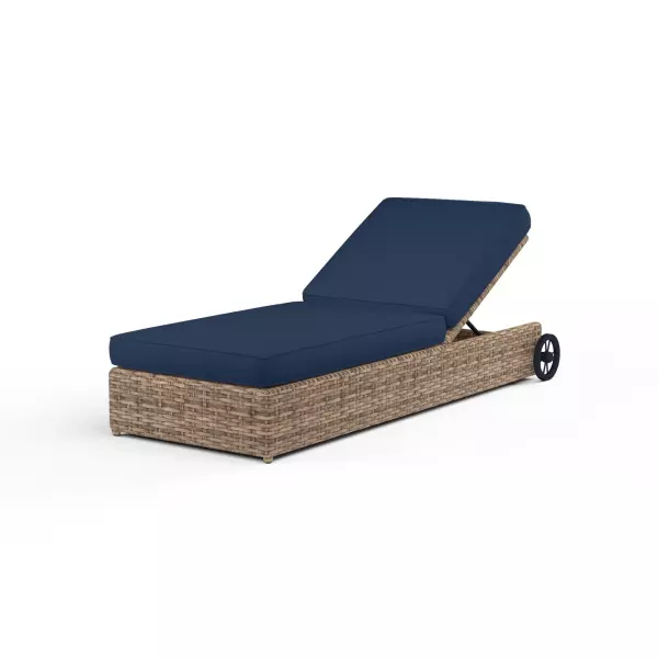SW1701-9-48080 Havana Adjustable Chaise in Spectrum Indigo with Self Welt