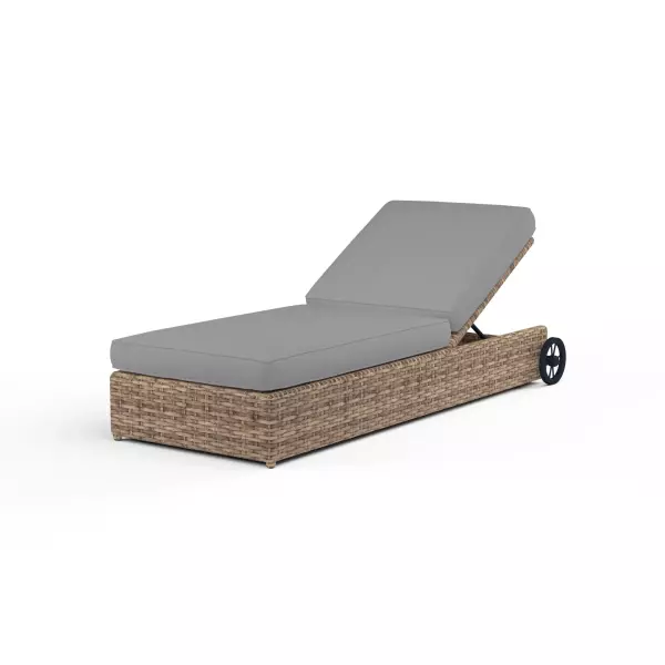 SW1701-9-5402 Havana Adjustable Chaise in Canvas Granite with Self Welt