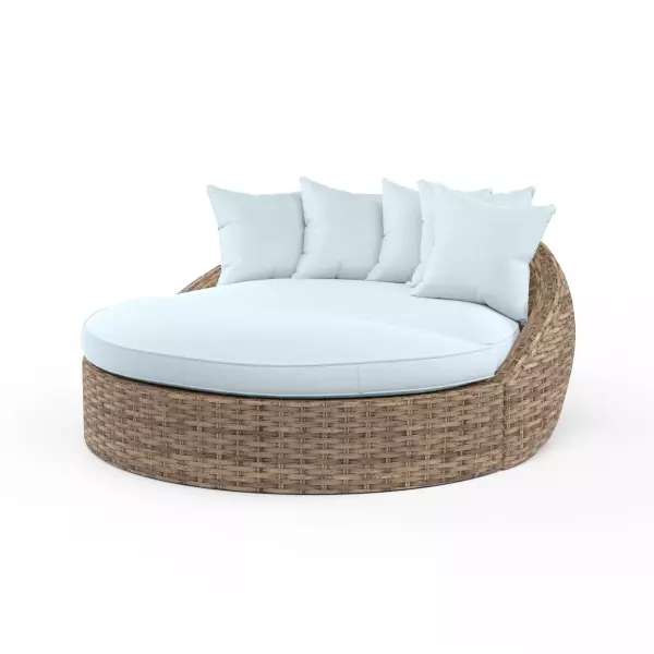 SW1701-99-OTT-14091 Havana Round Daybed in Canvas Skyline with Self Welt