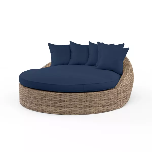 SW1701-99-OTT-48080 Havana Round Daybed in Spectrum Indigo with Self Welt