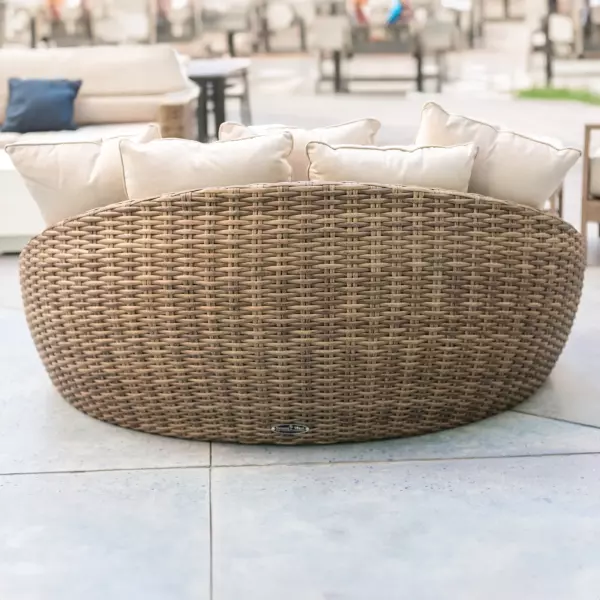 Sw1701 99ot Fx Stkit Havana Round Daybed In Canvas Flax With Self Welt 4