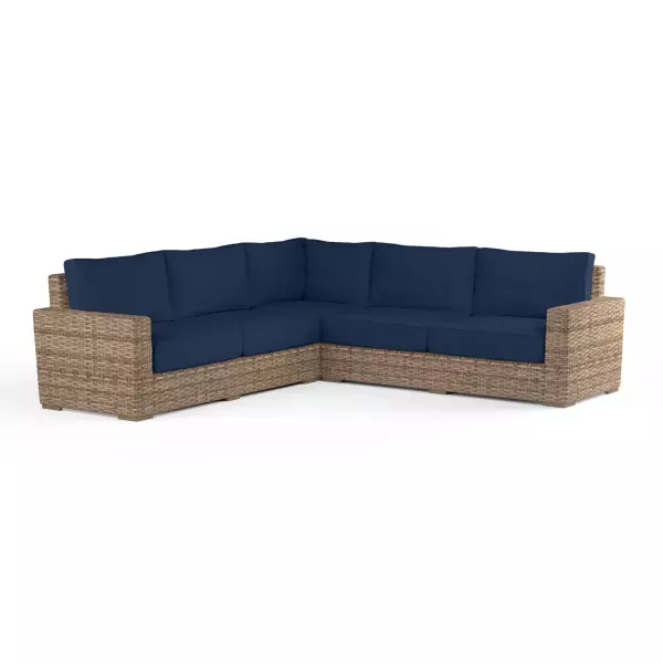 SW1701-SEC-48080 Havana Sectional in Spectrum Indigo with Self Welt