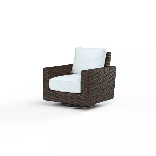 SW2501-21SR-14091 Montecito Swivel Rocker Club Chair in Canvas Skyline with Self Welt