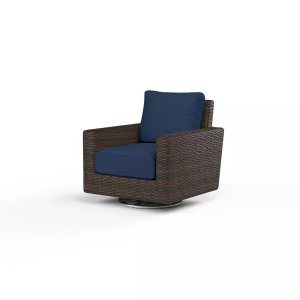 SW2501-21SR-48080 Montecito Swivel Rocker Club Chair in Spectrum Indigo with Self Welt