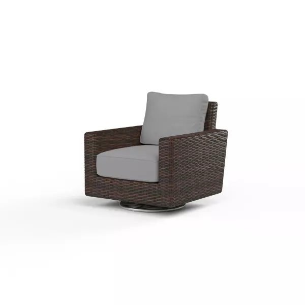 SW2501-21SR-5402 Montecito Swivel Rocker Club Chair in Canvas Granite with Self Welt