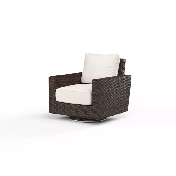 SW2501-21SR-5404 Montecito Swivel Rocker Club Chair in Canvas Natural with Self Welt